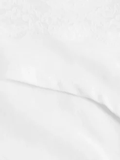 Blanc/Noir/Gris - Lot de 4 culottes en coton et dentelle