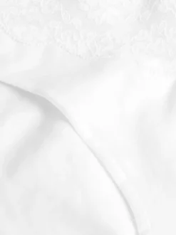 Blanc/Noir/Gris - Lot de 4 culottes en coton et dentelle