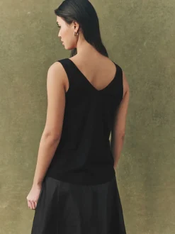 Blanc/Noir/Gris chiné - Lot de 3 gilets souples en modal