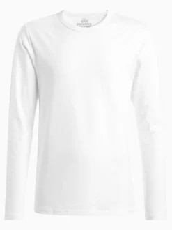 Blanc/noir/gris/bleu marine - Lot de 5 t-shirts à manches longues