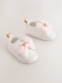 Blanc/Rose - Baskets Baker by Ted Baker Bébé Filles en organza à nœud