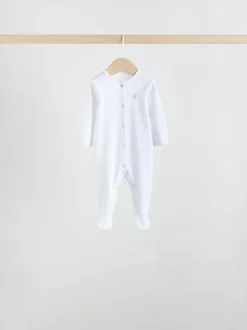 Blanc/Rose - Combinaison de nuit pour bébé (0-2ans)