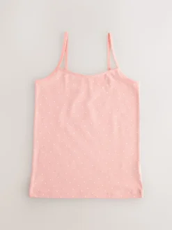 Blanc/Rose - Gilets cami à bretelles imprimés ditsy 3 (1.5-16ans)