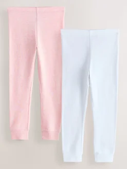 Blanc/Rose - Leggings thermiques (2-16ans)