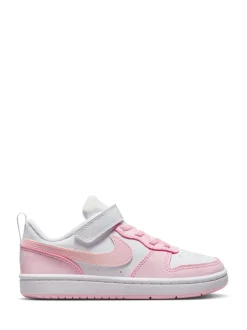 Blanc/Rose - Nike Baskets Junior Court Borough Low Recraft