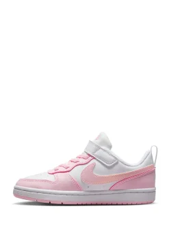 Blanc/Rose - Nike Baskets Junior Court Borough Low Recraft