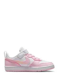 Blanc/Rose - Nike Baskets Junior Court Borough Low Recraft