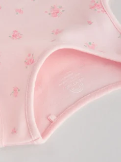 Blanc/Rose - Paquet de bodys pour bébé avec gilet 5