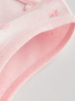 Blanc/Rose - Paquet de bodys pour bébé avec gilet 5