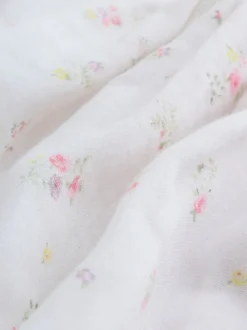Blanc/rose à petites fleurs - Ensemble de barboteuses Bébé Bloomer 2 pièces avec collants (0mois-3ans)