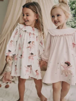 Blanc/rose imprimé ballerine - Pack Nighties 2 (2-12ans)