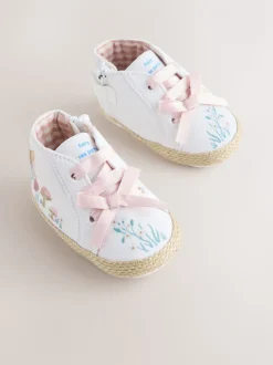 Blanc/Rose Personnage - Baskets hautes bébé (0-24mois)