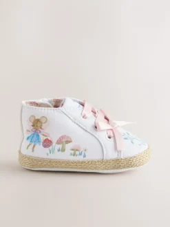 Blanc/Rose Personnage - Baskets hautes bébé (0-24mois)
