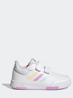 Blanc/Rose/Multi - Baskets adidas Tensaur Hook and Loop pour enfant
