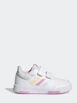Blanc/Rose/Multi - Baskets adidas Tensaur Hook and Loop pour enfant