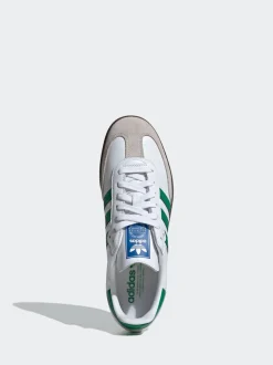 Blanc/Vert - adidas Originals Samba Trainers