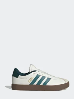 Blanc/Vert - adidas VL Court Trainers