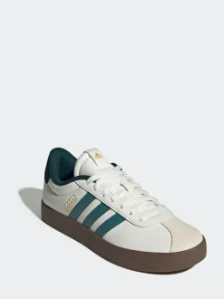 Blanc/Vert - adidas VL Court Trainers