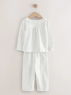 Blanc/Violet Fleuri - Lot de 2 pyjamas Amples (9mois à8ans)