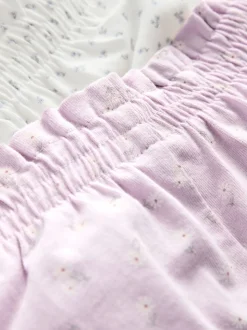 Blanc/Violet Fleuri - Lot de 2 pyjamas Amples (9mois à8ans)