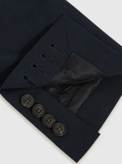 Blazer de costume Reiss Belmont Db double boutonnage Texture habillé en laine