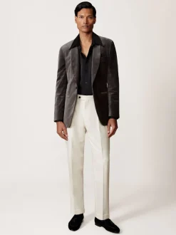 Blazer Reiss Mount habillé en velours à simple boutonnage