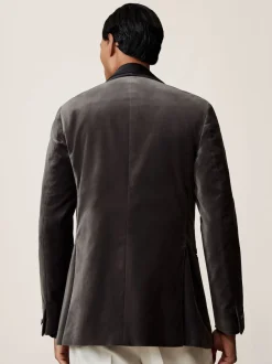 Blazer Reiss Mount habillé en velours à simple boutonnage