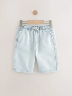Bleach/Mid Bleu - Bermuda Pull On Denim Shorts 2 Pack (3-16yrs)