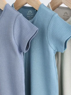 Bleu - 3 % coton à fermeture éclair 100Bébé ( 30 )