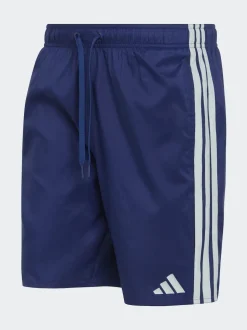 Bleu - adidas 3 Rayures Shorts de bain 8 pouces
