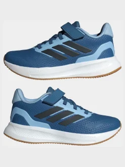 Bleu - adidas Baskets de course Runfalcon 5 à lacets élastiques pour enfant