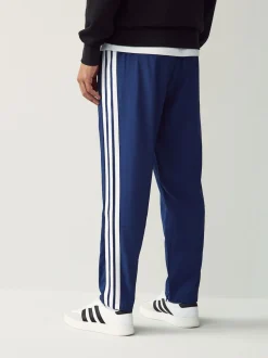 Bleu - adidas Essentiel 3-Rayure Joggers Stanford à ourlet ouvert