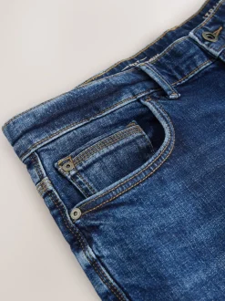 Bleu - Ajustement droit - extensible Denim Jeans