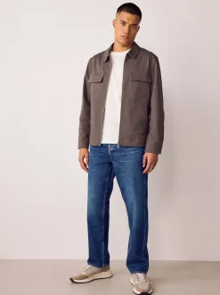 Bleu - Ajustement droit - extensible Denim Jeans