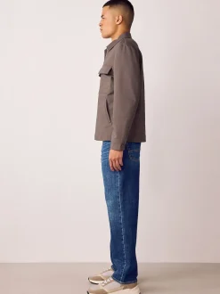 Bleu - Ajustement droit - extensible Denim Jeans