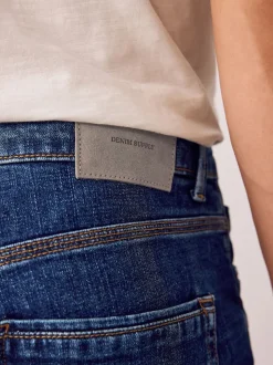 Bleu - Ajustement droit - extensible Denim Jeans