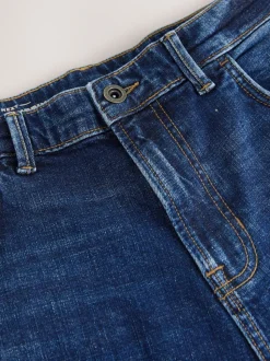 Bleu - Ajustement droit - extensible Denim Jeans