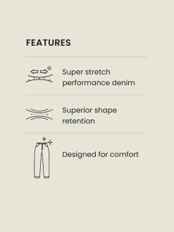 Bleu - Ajustement droit - Jean Motionflex