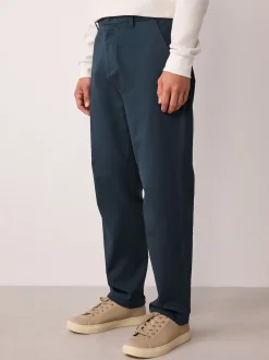 Bleu - Ajustement régulier - Pantalon chino stretch