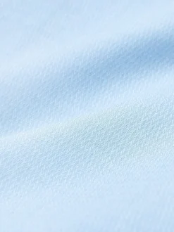 Bleu - Ajustement régulier - Chemises de nuit texturées à double poignet et d'entretien facile