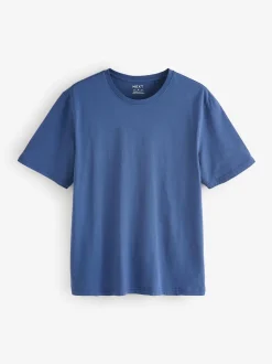 Bleu - Ajustement régulier - T-shirt Essential Col rond en coton