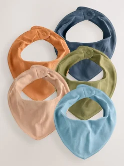 Bleu - Baby Dribble BIBS 5 Pack