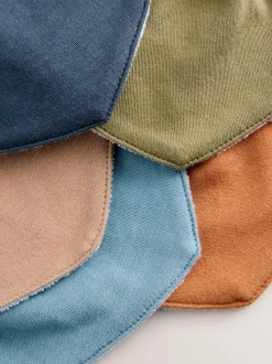 Bleu - Baby Dribble BIBS 5 Pack