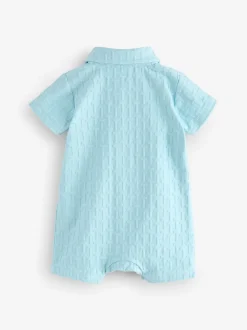 Bleu - Baker by Ted Baker ensemble barboteuse et chapeau texturé