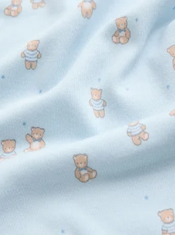 Bleu - Body ours bébé à manches courtes