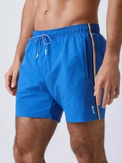 Bleu - BOSS Shorts de bain emblématique à rayure latérale Logo
