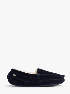 Bleu - Chaussons Just Sheepskin Harry homme en peau de mouton