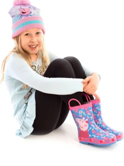 Bleu - Chaussures de pluie Vanilla Underground Peppa Pig pour enfants avec poignées