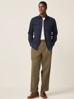 Bleu - Chemise Coupe classique texturée à manches longues gaufrée