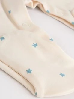 Bleu - Combinaison de nuit bébé, Body, Bonnet et Bavoirs bébé Ensemble 4 Pièces (0-12mois)